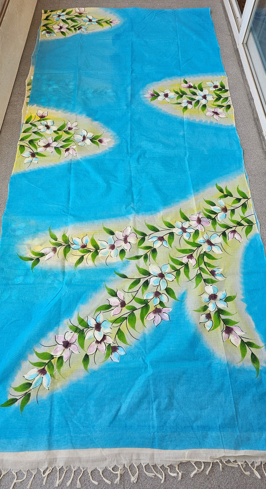 Atasi - Handpainted - Pure Cotton Saree